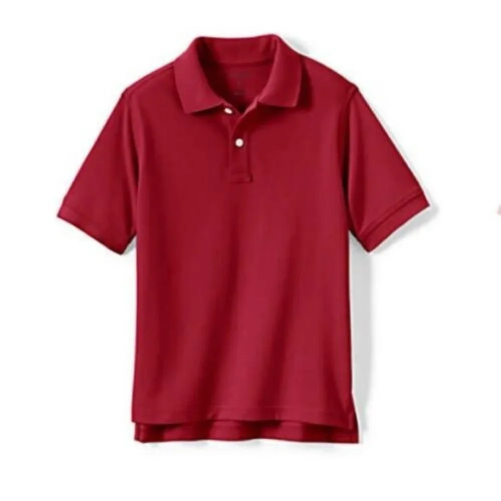 NWT LANDS' END SCHOOL UNIFORM KIDS SHORT SLEEVE INTERLOCK POLO SHIRT LARGE 14-16